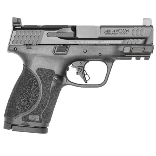 SW13571U 1 Smith & Wesson M&P 9 M2.0 Compact Handgun 9mm Luger 15rd 3.6" Barrel Black Optic Ready No Thumb Safety USED