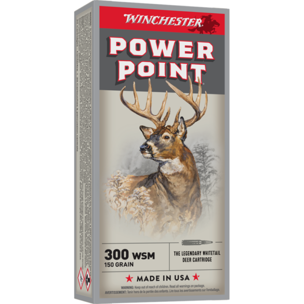 WNX300WSM1 1 Winchester Super-X Power Point Rifle Ammunition .300 WSM 150 gr. PSP 3270 fps 20/ct