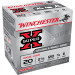 WNXU206 1 Winchester Super-X Game Shotshells 20 ga 2-3/4" 7/8 oz 1210 fps #6 25/ct