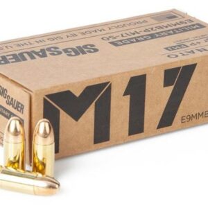 Sig Sauer Elite Ball M17 Handgun Ammunition 9mm Luger 124 gr FMJ 1198 fps 50/ct