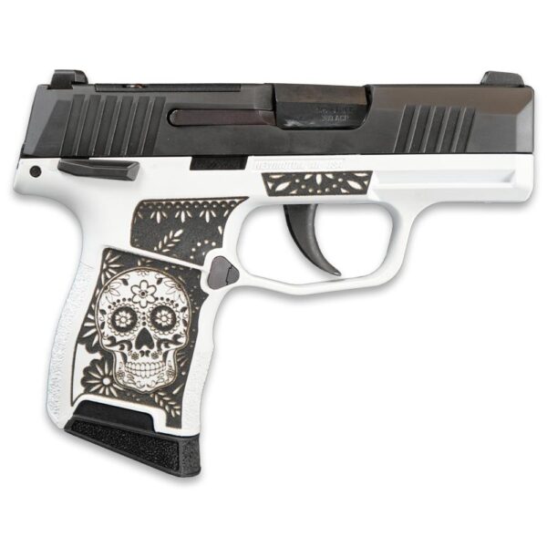 XI640164SSWB 1 Sig Sauer Exclusive "Sugar Skull" P365-380 Handgun 380 Auto 10rd Magazine 3.1" Barrel Black Manual Safety