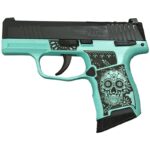 custom sig sauer p365 380 bss ms nitron pistol sugar skull tiffany glitter xi640164sktfg cssi exclusive left1 Sig Sauer P365-380-BSS-MS Exclusive "Sugar Skull" Tiffany Glitter Handgun .380 10rd Magazines (2) 3.1" Barrel