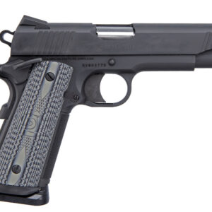 Colt CCU Government 9mm 5 inch pistol Matte Black DLC with G10 gray grips and Novak sights
