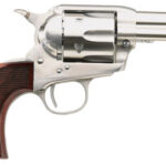 100991 Taylors & Company 550818 Runnin Iron 45 Colt (LC) Caliber with 3.50" Barrel, 6rd Capacity Cylinder, Overall Stainless Steel Finish & Checkered Walnut Grip