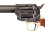 101001 Taylors & Company 450DE 1873 Ranch Hand Deluxe 45 Colt (LC) 6rd 4.75" Blued Cylinder & Barrel Color Case Hardened Steel Frame Walnut Navy Size Grip (Taylor Tuned)