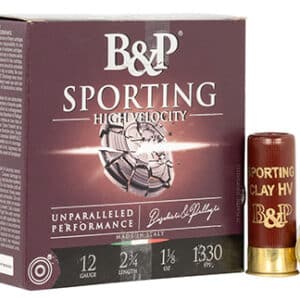 B&P 12B8SCH8 Sporting Clay  12Gauge 2.75" 1 1/8oz 8Shot 25 Per Box/10 Case