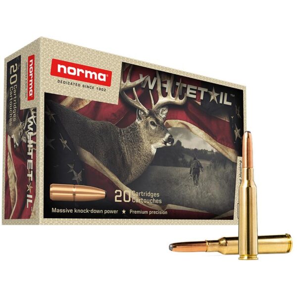 20166622 Norma WhiteTail Rifle Ammunition 6.5x55 SE 156gr PSP 2559 fps 20/ct