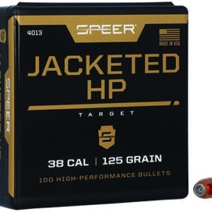 Speer 4013 Handgun  38Cal 125gr Jacketed Hollow Point 100 Per Box/5 Case