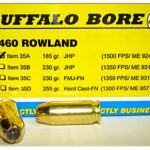 42246 Buffalo Bore Ammunition 35A20 Personal Defense Strictly Business 460Rowland 185gr Jacket Hollow Point 20 Per Box/12 Case