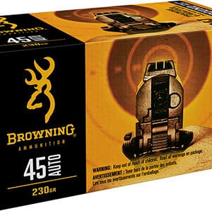 Browning Ammo B191800454 FMJ Value Pack 45ACP 230gr Full Metal Jacket 100 Per Box/5 Case
