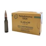 5.4520Tela Wolf TelaAmmo Rifle Ammunition 5.45x39 65gr FMJ 2959 fps 30/ct