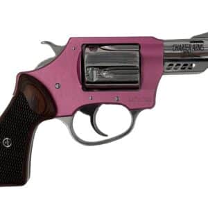 Charter Arms Coyote .380 ACP revolver 2-inch ported barrel pink frame rosewood grips