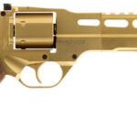 5647 Chiappa Firearms 340225 Rhino 60DS Medium Frame 357 Mag 6 Shot, 6" Gold Plated PVD Steel Vent Rib Barrel & Cylinder, Gold Plated PVD Aluminum Frame, Walnut Grip, Concealed Hammer