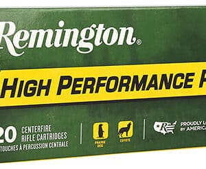 Remington Ammunition 21303 High Performance Rifle 222Rem 50gr Pointed Soft Point 20 Per Box/10 Case