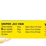 82302 Buffalo Bore Ammunition S2236920 Sniper Strictly Business 223Rem 69gr Hollow Point Boat Tail 20 Per Box/12 Case