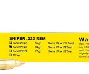 Buffalo Bore Ammunition S2236920 Sniper Strictly Business 223Rem 69gr Hollow Point Boat Tail 20 Per Box/12 Case