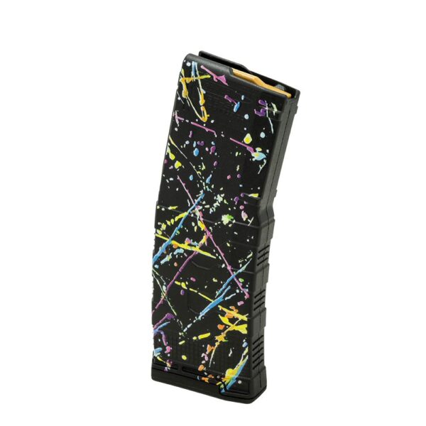 AD556MOD3NEON30 1 Amend2 AR-15/M4/M16 Mod 3 Rifle Magazine Neon Splatter 5.56x45mm NATO/.223 Rem 30/rd