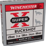 AXB41000 2 WINCHESTER SUPER-X 410 2.5" - 000 BUCK 3 PELLETS 5RD 50BX/CS