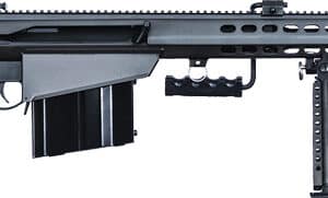 Barrett 82A1 .50 BMG rifle with 20-inch fluted barrel, bipod, and hard case