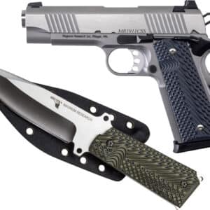Magnum Research Desert Eagle 1911C .45 ACP stainless pistol with 4.33 inch barrel and G10 grips