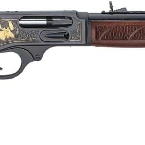 Henry Repeating Arms Steel Wildlife Edition .45-70 Government lever-action rifle with 18.43-inch blued barrel and walnut stoc