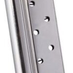 MYMGCGOV38N Mec-Gar 1911 Govt Handgun Magazine .38 Super HT Nickel 9/rd