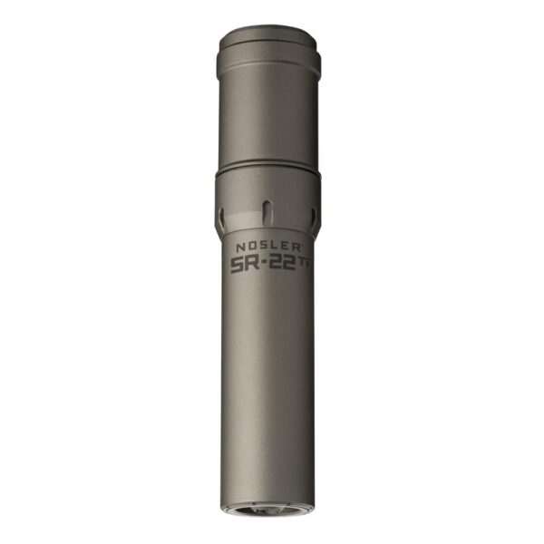 NO90628 1 Nosler SR-22 Ti Suppressor 1/2x28 .22 Cal 7.53" Grey