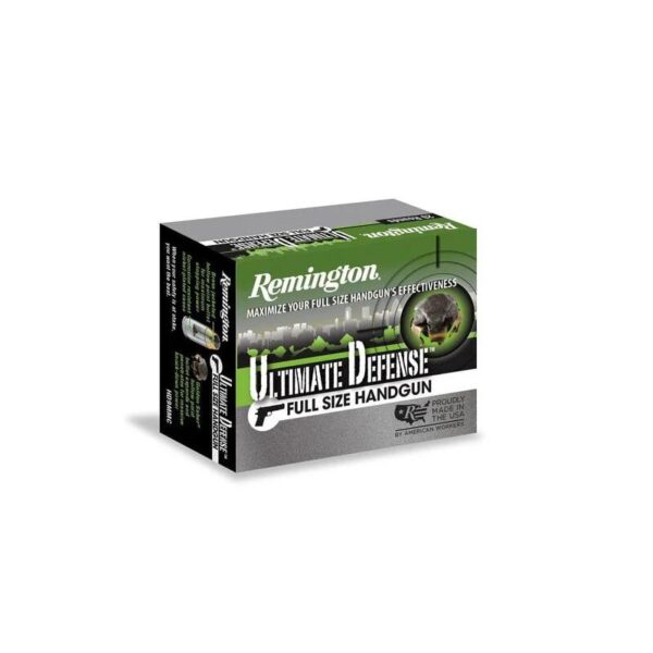 RT28935 1 Remington Ultimate Defense Handgun Ammunition 9mm Luger 124 gr BJHP 1125 fps 20/ct