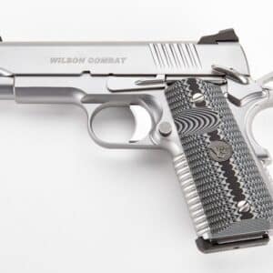 Wilson Combat ACP 9mm 4.25 inch stainless semi-auto pistol with Gray G10 Eagle Claw grips