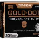 108156 Speer 23614GD Gold Dot Personal Protection 9mmLuger 115gr Hollow Point 20 Per Box/10 Case