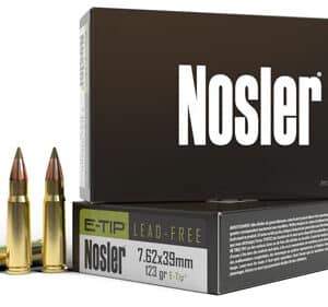 Nosler 40040 E-Tip  7.62x39mm 123gr E Tip Boat Tail 20 Per Box/10 Case