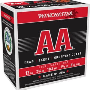 Winchester Ammo AA1285 AA Light Target 12Gauge 2.75" 1 1/8oz 8.5Shot 25 Per Box/10 Case