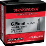 163293 Winchester Ammo WB65PP129X Power-Point 6.5Creedmoor 129gr 100 Per Box/10 Case