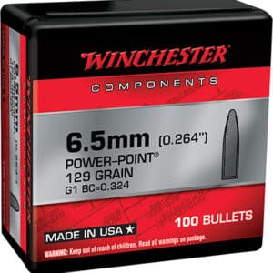 Winchester Ammo WB65PP129X Power-Point  6.5Creedmoor 129gr 100 Per Box/10 Case