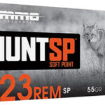 163657 Ammo Inc 223055SPA20 Hunt 223Rem 55gr Soft Point 20 Per Box/10 Case