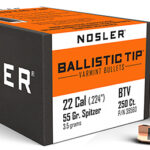 51468 Nosler 39560 Ballistic Tip 22Cal 55gr Spitzer Point 250/Box