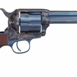Taylors and Company Cattleman revolver, charcoal blued finish, walnut grip, 4.75 inch barrel