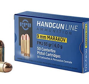 PPU PPH9MF Handgun  9x18Makarov 93gr Full Metal Jacket 50 Per Box/20 Case