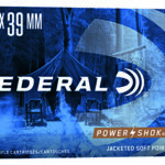 65958 Federal 76239B Power-Shok 7.62x39mm 123gr Jacketed Soft Point 20 Per Box/10 Case