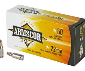 ARMSCOR 22TCM 40GR JHP 50/1000
