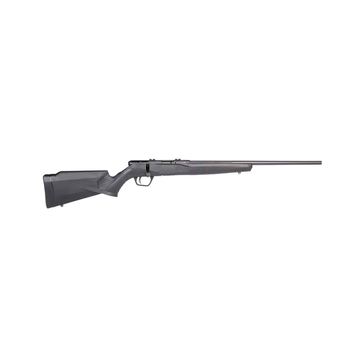 Savage B Series .21 Sharp bolt-action rifle with 21 inch button-rifled barrel and black synthetic stock