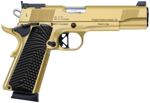 Charles Daly 1911 Empire Grade .45 ACP 5-inch Gold PVD with black G10 grips