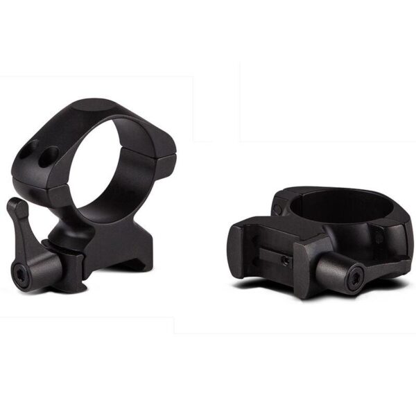 KL7407 1 Konus 2-Piece Steel Riflescope Rings With Quick Release Lever 1" Medium - Matte Black