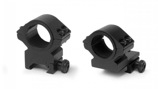 KL7408 Konus 2-Piece Steel Riflescope Rings With Quick Release Lever 1" Low - Matte Black