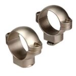 LU49902 Leupold 2-Piece STD Windage Adjustable Steel Rings 1" Medium Silver