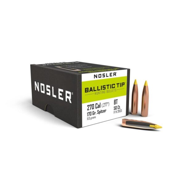 NO28135 1 Nosler Ballistic Tip Hunting Bullets 270 cal 170g PT 50/ct