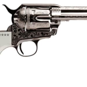 Cimarron George Patton V2 .45 Long Colt revolver with nickel finish and ivory grips