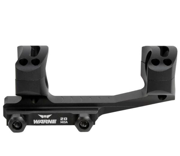 WJLRSKEL1TW Warne Tactical LR-SKEL Long-Range MSR Precision Mount 1" Black 20 MOA