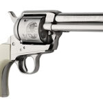 125977 Pietta SA73131DTCYF 1873 Trump 45 Colt (Long Colt) 6rd 4.75" Nickel Engraved Barrel & Cylinder, Steel Frame, Ivory Grip, Exposed Hammer