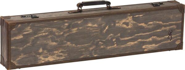 1428316 closed BROWNING LUGGAGE CASE O/U & BT - TO 32" DARK MADERA WOOD GRAIN